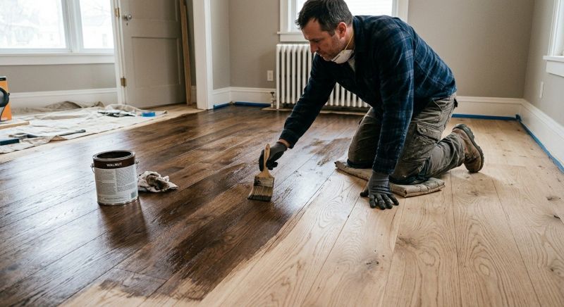Maple Floor Staining in Kansas City, KS